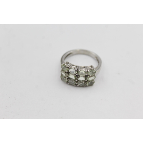 2205 - Two TGGC .925 silver gemstone dress rings - approx. gross weight 6g