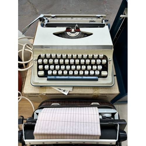 651 - Two cased portable typewriters, one Lilliput and one boxed Litton Imperial with instruction manual a... 