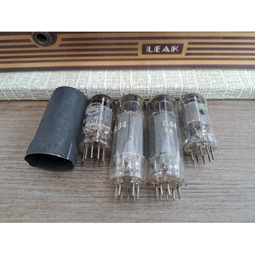 523 - Two items of vintage valve hi-fi, one Leak Point One Plus pre-amp and one unbadged (possibly Leak) a... 