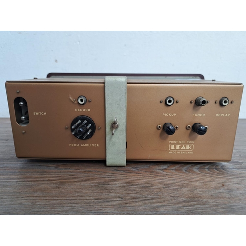 523 - Two items of vintage valve hi-fi, one Leak Point One Plus pre-amp and one unbadged (possibly Leak) a... 