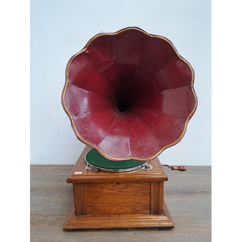 537 - A vintage gramophone fitted with Thorens Extra Sonore Concert Soundbox with spare needles