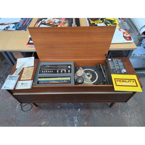 547 - A vintage Fidelity R.G. 35 stereo radiogram fitted with BSR three-speed autochanger turntable and Fi... 