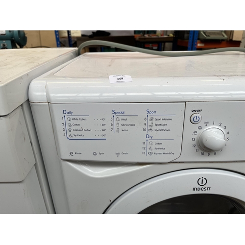 669 - An Indesit IWDC6125 6+5kg 60cm washing machine