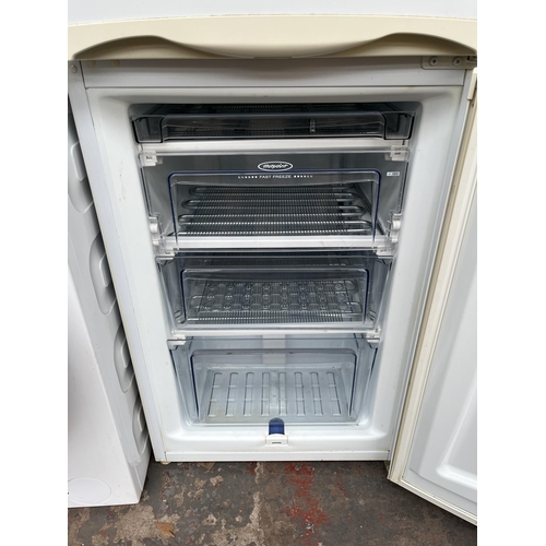 675 - A Hotpoint RFA51P Iced Diamond upright fridge/freezer - approx. 166cm high