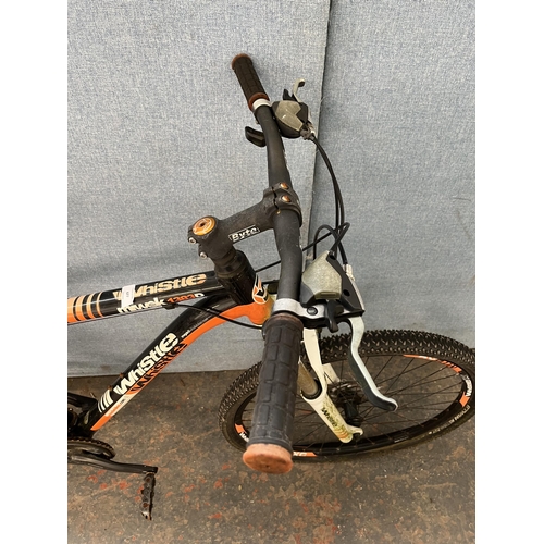 Whistle mountain bike black best sale and orange