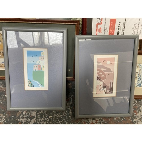 209 - A collection of framed prints to include two Judy Boyes pencil signed limited edition prints etc.