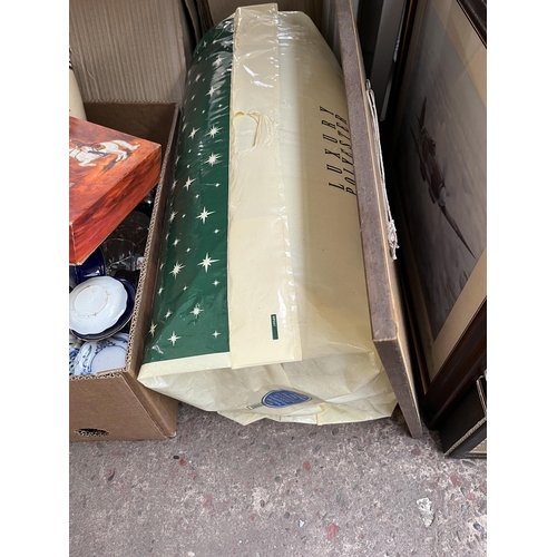 903 - A collection of house clearance items to include vintage Ferguson courier 3 channel television, Will... 