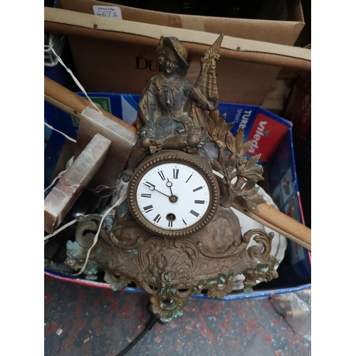 837 - A very large collection of house clearance items to include Metamec onyx and bakelite electric clock... 