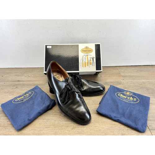 438 - A boxed pair of Church's Gerrard IV black leather men's shoes - size 85