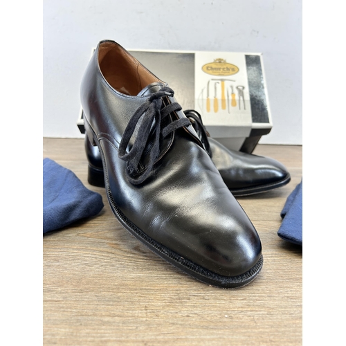 438 - A boxed pair of Church's Gerrard IV black leather men's shoes - size 85