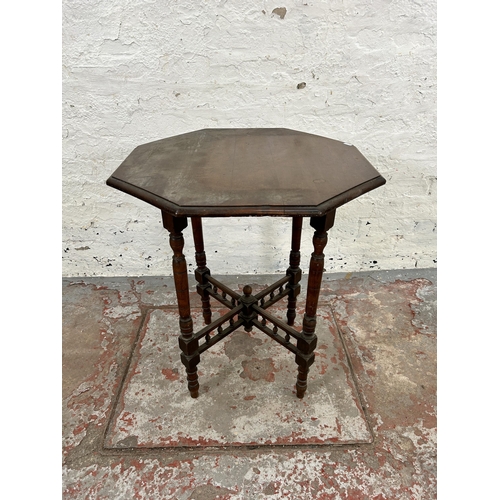 35 - An Edwardian mahogany octagonal occasional table