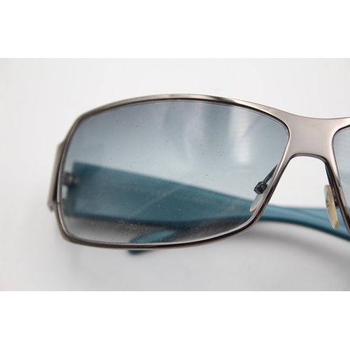 2435 - A pair of cased Burberry blue and grey tinted sunglasses