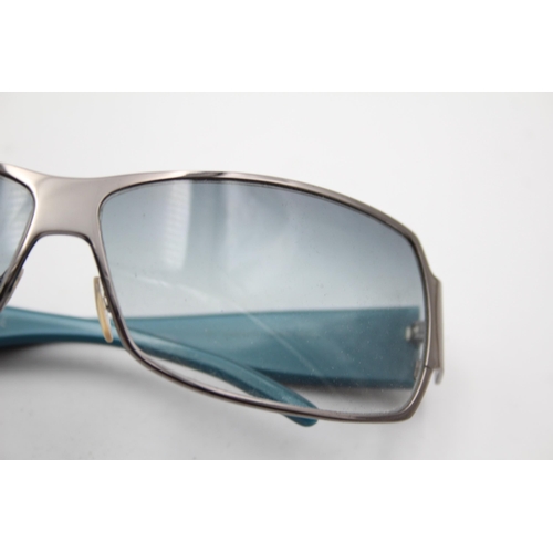 2435 - A pair of cased Burberry blue and grey tinted sunglasses