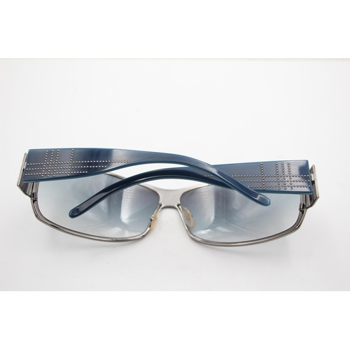 2435 - A pair of cased Burberry blue and grey tinted sunglasses