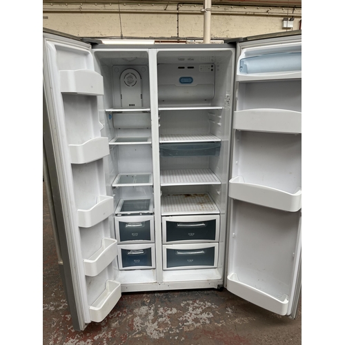 721 - A Daewoo FRS-U20IAI American style upright fridge/freezer - approx. 180cm high x 90cm wide x 67cm de... 