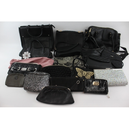 491 - Eighteen handbags and purses to include Radley, Michael Kors, Fendi etc.