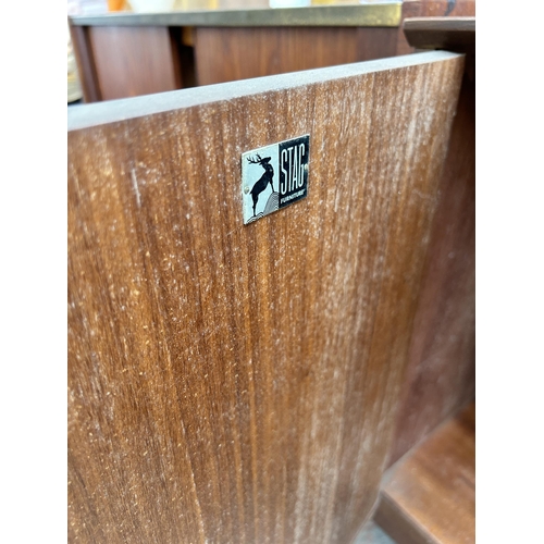 163 - A mid 20th century Stag teak sideboard - approx. 78cm high x 171cm wide x 45cm deep