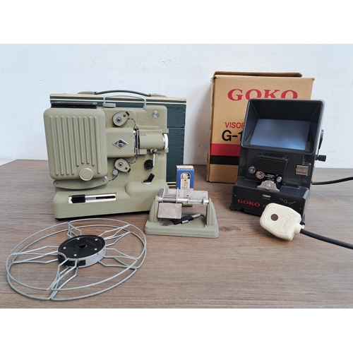 598 - Two items, one Goko G-100 Delta-8 Visor-Editor and one Eumig Wien P8 slide projector