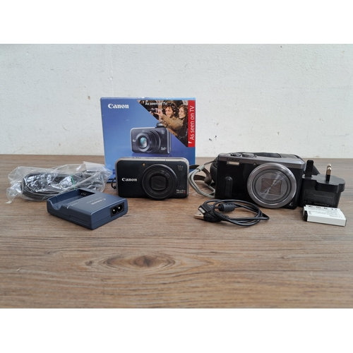 609 - Two items, one Panasonic Lumix DMC-TZ60 and one boxed Canon PowerShot SX210IS with accessories