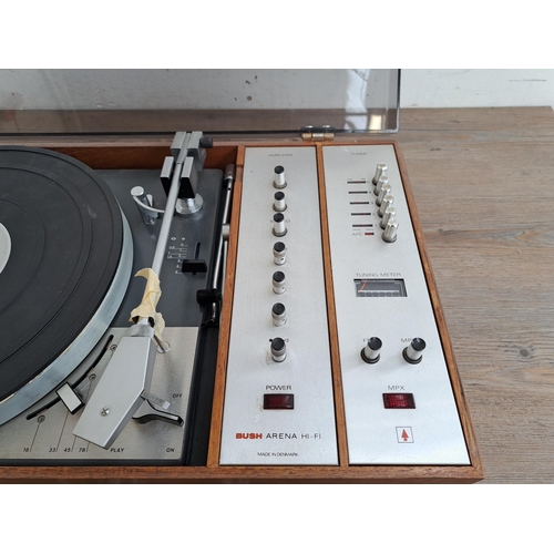 626 - A Lenco B55 turntable with Bush Arena Hi-Fi amplifier and tuner