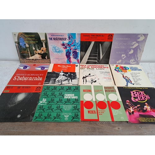 647 - A collection of classical and compilation vinyl records to include Bach, Mozart, Tchaikovsky etc.