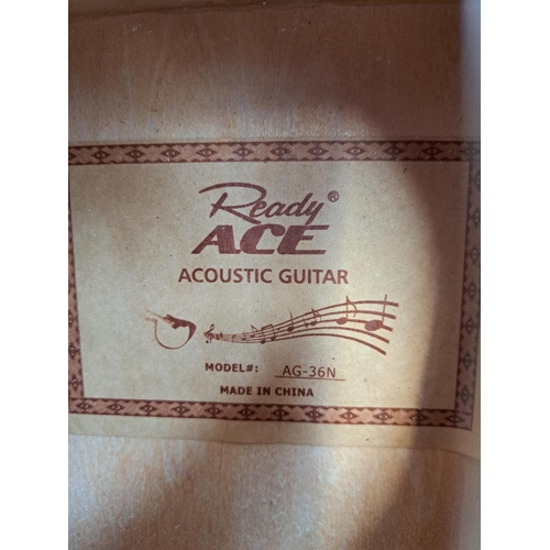 651 - Three laminate acoustic guitars, Hokada, Jose Ferrer and Ready Ace