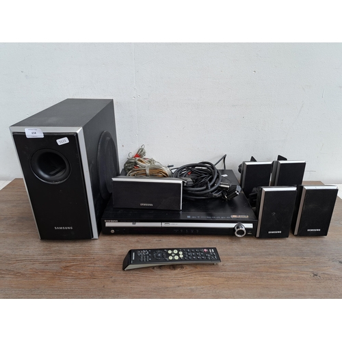 658 - Two Samsung items, one DVD home cinema system and one CS-WQ20 5.1 surround sound system