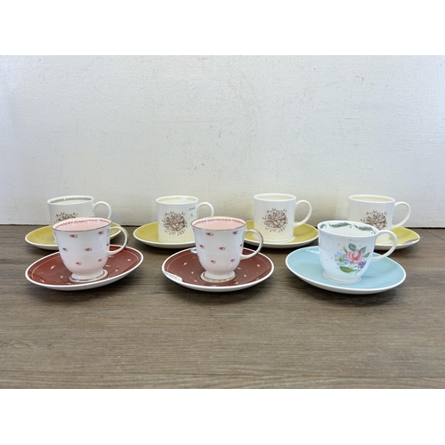 388 - Seven Susie Cooper coffee cups and saucers