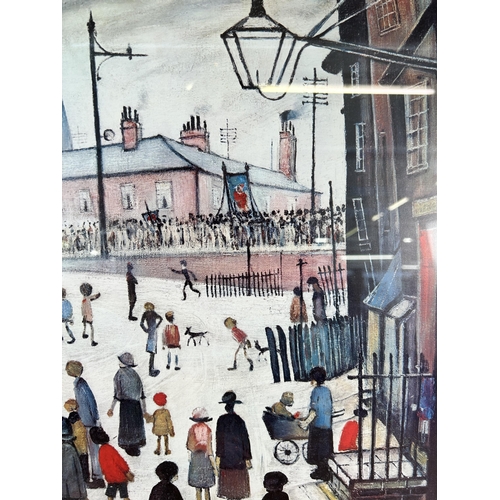 264 - A framed L. S. Lowry print - approx. 66cm high x 81cm wide