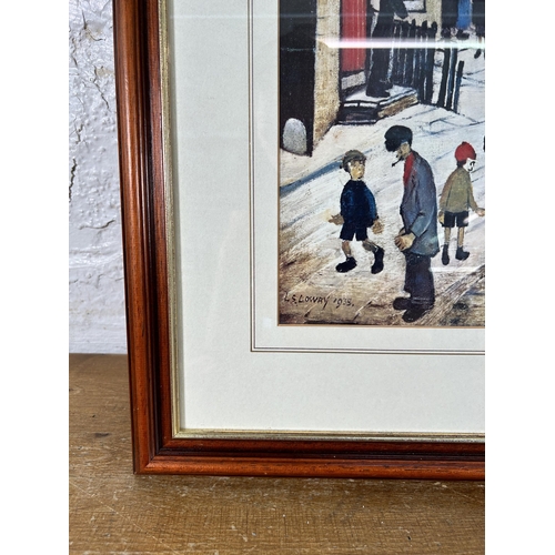 264 - A framed L. S. Lowry print - approx. 66cm high x 81cm wide