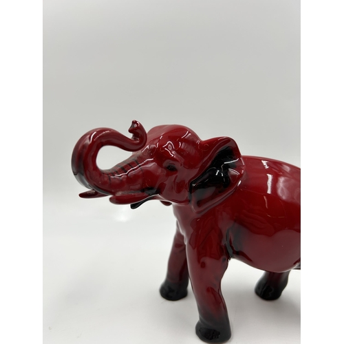 287 - A Royal Doulton Flambé elephant figurine - approx. 14cm high