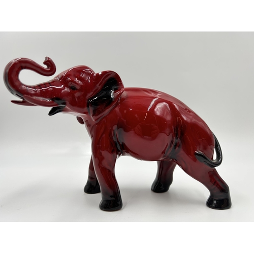 287 - A Royal Doulton Flambé elephant figurine - approx. 14cm high