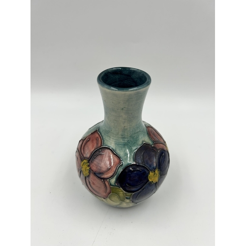 300 - A Moorcroft Clematis pattern vase - approx. 12.5cm high