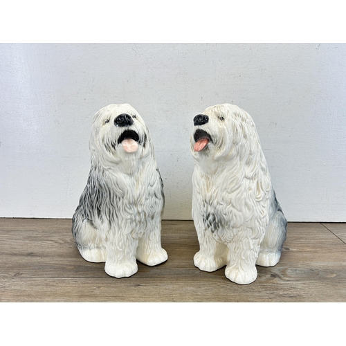 348 - A pair of Beswick no. 2232 Old English Sheepdog figurines - approx. 30cm high