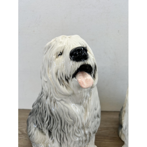 348 - A pair of Beswick no. 2232 Old English Sheepdog figurines - approx. 30cm high