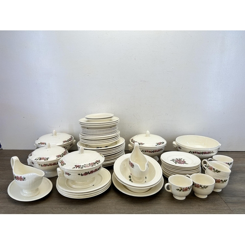 400 - A large collection of Wedgwood Briar Rose fine bone china to include four lidded tureens, two gravy ... 