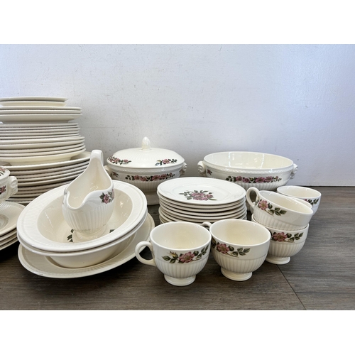 400 - A large collection of Wedgwood Briar Rose fine bone china to include four lidded tureens, two gravy ... 