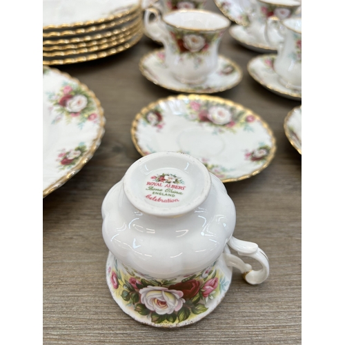 402 - A collection of Royal Albert Celebration bone china