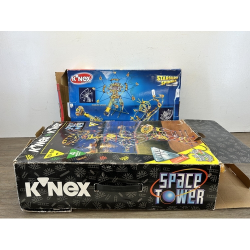 457 - Two boxed K'Nex building sets, one ref. 47147  Space Tower and one 15142 Star Burst Spinner thrill r... 