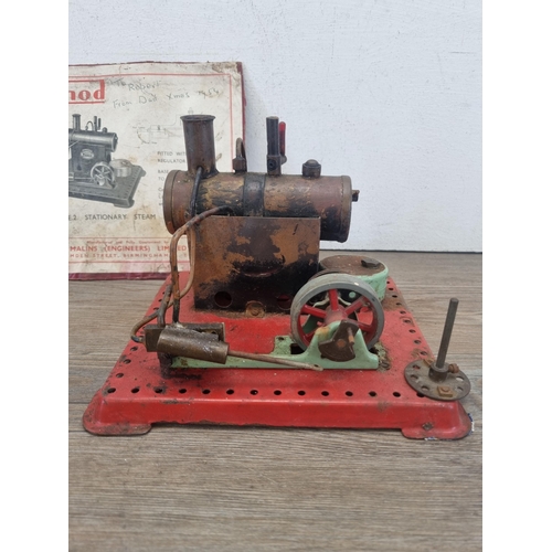 434 - A vintage Mamod S.E.2. stationary steam engine