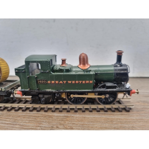 436 - Three pieces of 00 gauge model railway, one scratch built Great Western locomotive, one Hornby Dublo... 