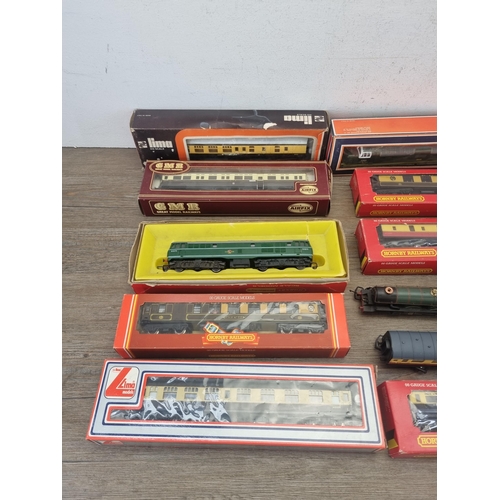 445 - A collection of mostly boxed OO/HO model railway to include Hornby R.438 B.R. brake coach, Hornby R.... 