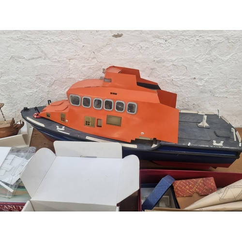 451 - A large collection of nautical related models and building sets to include The Model Slipway Trent 1... 