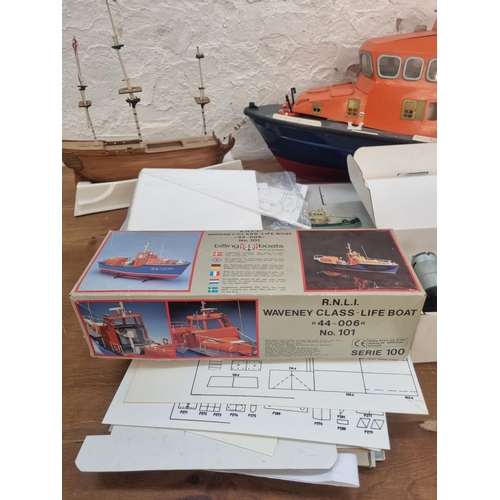 451 - A large collection of nautical related models and building sets to include The Model Slipway Trent 1... 