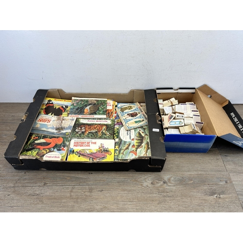 499 - A large collection of vintage Brooke Bond picture cards and albums to include Freshwater Fish, Briti... 