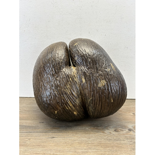 563 - A mid 20th century Coco De Mer nut