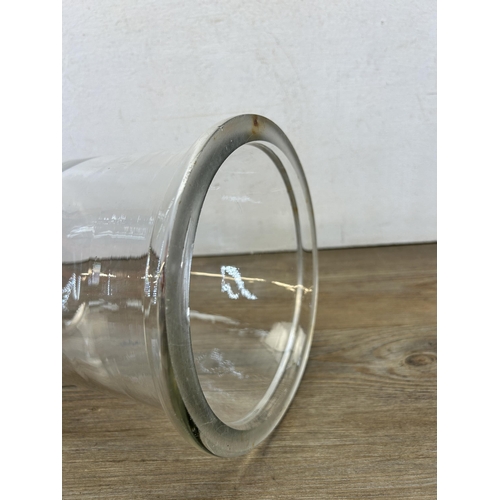 585 - A Victorian glass cloche - approx. 30cm high x 20cm diameter