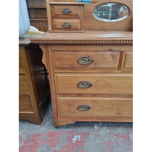 67 - An Edwardian satinwood dressing chest