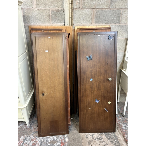 19 - Two Stag Minstrel mahogany wardrobes, one triple and one double