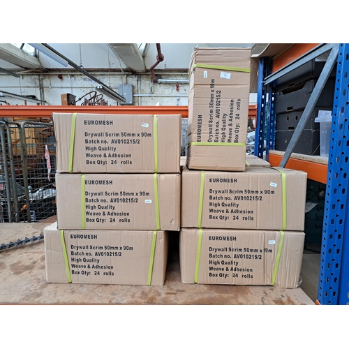 756 - Ten sealed boxes containing a large collection of Uromesh 50mm x 90mtrs drywall scrim